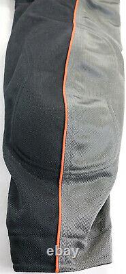 Mens harley davidson mesh jacket L gray orange black reflective armor bar shield