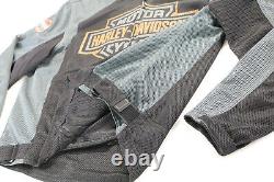 Mens harley davidson mesh jacket XL Bar Shield black orange gray zip lightweight
