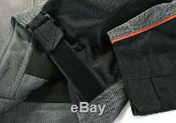 Mens harley davidson polyester mesh jacket L gray orange armor zip bar shield