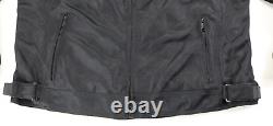 Mens harley davidson riding jacket 2XL black Trenton orange mesh bar shield zip