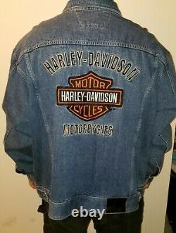 NEW Harley-Davidson Men's Bar & Shield Denim Jean Jacket Size 3XL NEW RN 103819