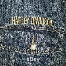 NEW Harley-Davidson Men's Bar & Shield Denim Jean Jacket Size 3XL NEW RN 103819
