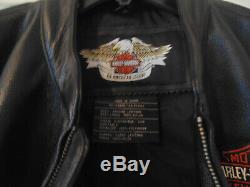 NEW Harley Davidson Mens Large/XL Bar and Shield Leather Motorcycle Jacket