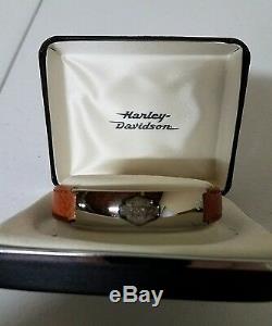 NEW Harley-Davidson Stamper leather bracelet with titanium bar and shield, #112