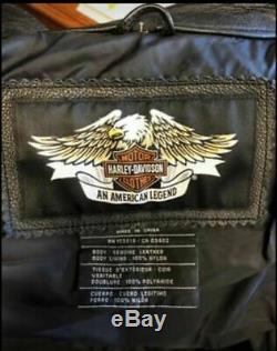 NEW Men's Harley Davidson Bar And Shield Leather Riding Jacket Size Large