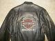 New Vtg Harley Est. 1903 Bar & Shield Distressed Leather Motorcycle Bomber Jacket