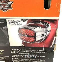 NOS Genuine Harley Bar & Shield LED Tail Lamp Smoke Lens & Black Bezel 68087-08