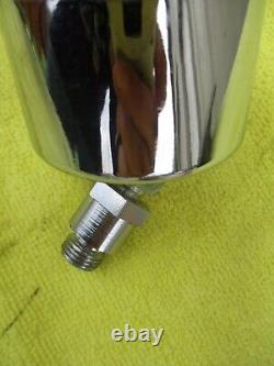 NOS Vintage Custom Chrome Harley oil pressure gauge Eagle wings with Bar & Shield