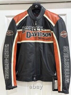 NWT Harley Davidson 2010 Men's Prestige Leather Jacket Bar&Shield MEDIUM