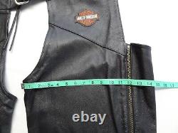 NWT Harley Davidson 3XL 30 Bar & Shield Stock Leather Chaps Riding Gear HD Zip