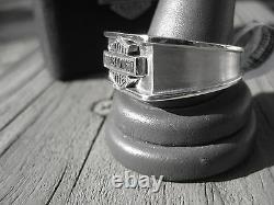 NWT Men's HARLEY-DAVIDSON Silver RING Size 15 Jewelry BAR & SHIELD SIGNET