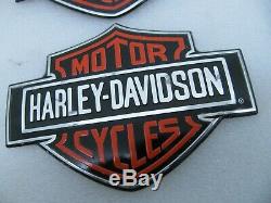 New NOS Harley Davidson Bar & Shield Gas Tank Medallion Badges Emblems FXR