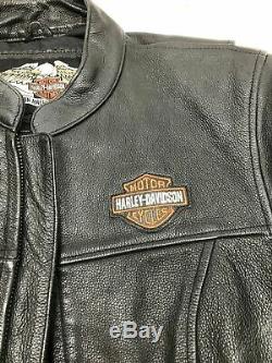 New Women's Harley Davidson Bar And Shield Leather Riding Jacket Size Medium