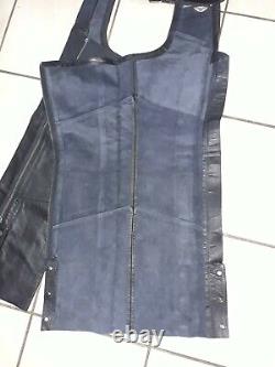 Nwot Harley Davidson Women's Size Small Bar And Shield Snap Leather Chaps