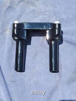 OEM H-D Black 3 Risers Handlebar Clamp Bar & Shield