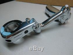 Oem Harley Crested Bar & Shield Large 4 Footpegs With Folding Adjustable Mounts