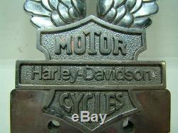 Old Harley sissy bar medallion Bar & Shield Eagle chrome Shovelhead EPS16540