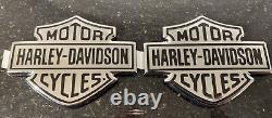 Original Harley-Davidson Bar and Shield Tank Emblems