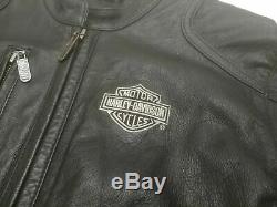 PRISTEEN Genuine Harley Davidson Leather Motorcycle Jacket Bar and Shield Small
