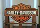 Porcelain Harley Davidson Motorcycle Bar And Shield Sign 23 X 13