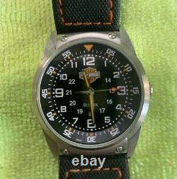 Rare Harley-Davidson Men's Bulova Bar & Shield Wrist Watch 76B31