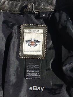 Rare Harley Davidson RIDGEWAY Pink Leather Jacket Women's Medium Bar Shield