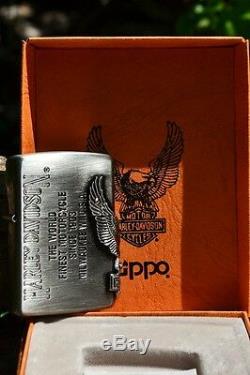 Rare Japanese Zippo Harley Davidson Lighter Japan Side Eagle Bar & Shield