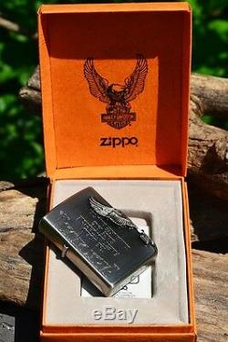Rare Japanese Zippo Harley Davidson Lighter Japan Side Eagle Bar & Shield