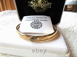 STAMPER BLACK HILLS 14k GOLD FILL HARLEY DAVIDSON BRACELET WINGS BAR & SHIELD