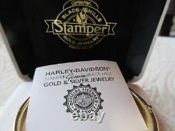 STAMPER BLACK HILLS 14k GOLD FILL HARLEY DAVIDSON BRACELET WINGS BAR & SHIELD