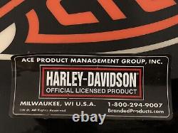 Set Of 6 Vintage Harley-Davidson Bar & Shield Swivel Bar Stools With Backrest HT