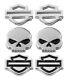 Unisex Harley-davidson Bar & Shield, Skull Stud Earrings 3 Pairs 122 / Hds0005