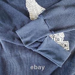 VTG HARLEY DAVIDSON EAGLE BAR & SHIELD 1980s MENS TURTLENECK SHIRT XL BLUE READ