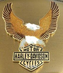Vintage 1970s Harley Davidson Upwing Screaming Eagle Bar & Shield Belt Buckle