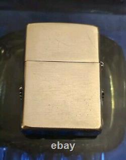 Vintage 1999 Harley Davidson Brass Zippo Bar And Shield