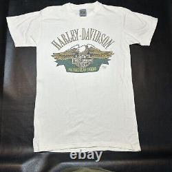 Vintage 3D Emblem Harley Davidson Eagle Bar Shield Graphic T Shirt Size Medium