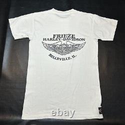 Vintage 3D Emblem Harley Davidson Eagle Bar Shield Graphic T Shirt Size Medium