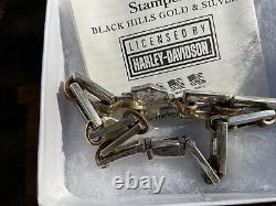 Vintage Harley Black Hills Stamper Gold Jewelry Genuine Bar Shield Bracelet