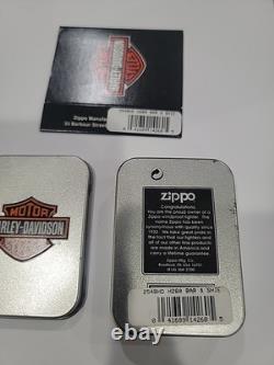 Vintage Harley Davidson 1997 Zippo Solid Brass Bar & Shield Brand New