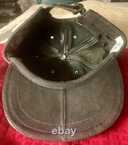 Vintage Harley Davidson Bar & Shield Leather Hat Cap Adjustable