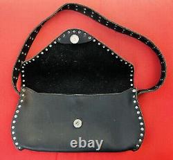 Vintage Harley Davidson Bar & Shield Studded Women's Leather Shoulder Bag/Purse