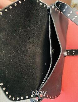 Vintage Harley Davidson Bar & Shield Studded Women's Leather Shoulder Bag/Purse