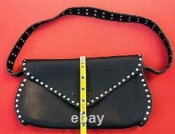 Vintage Harley Davidson Bar & Shield Studded Women's Leather Shoulder Bag/Purse