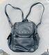 Vintage Harley Davidson Black Leather Mini Backpack/bar & Shield/medium /studded