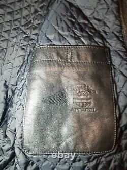 Vintage Harley Davidson Leather Jacket 3XL Bar & Shield Biker Black Embossed