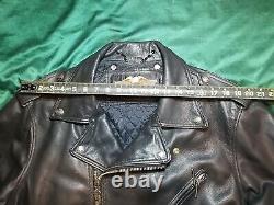 Vintage Harley Davidson Leather Jacket 3XL Bar & Shield Biker Black Embossed