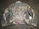 Vintage Harley Davidson Women's Camo Leather/cotton Pink Bar & Shield Jacket (l)