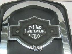 Vintage OEM'85 Harley FXR backrest sissy bar upright pad bar & shield emblem