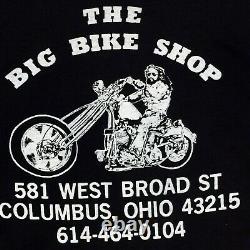 Vtg 80s Harley Davidson Bar & Shield Neon Sign Tee Big Bike Shop Ohio XL T-Shirt