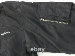 Vtg USA harley davidson nylon bomber jacket XL black POLICE #1 eagle bar shield